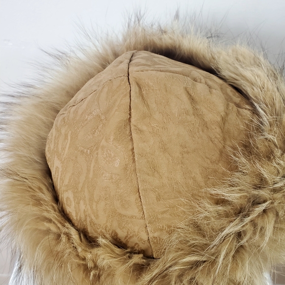 Vintage Mongolian Winter Coyote Fur Suede Fluffy Beanie Warm Thick Hat💚 - Picture 6 of 8